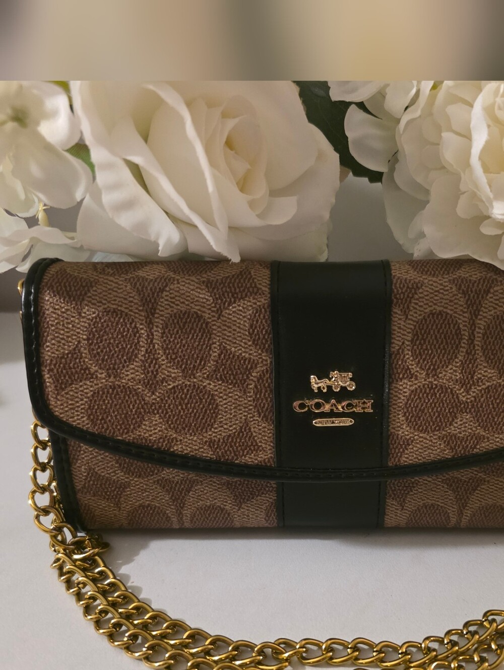 Coach Brown Signature Wallett / Mini Bag